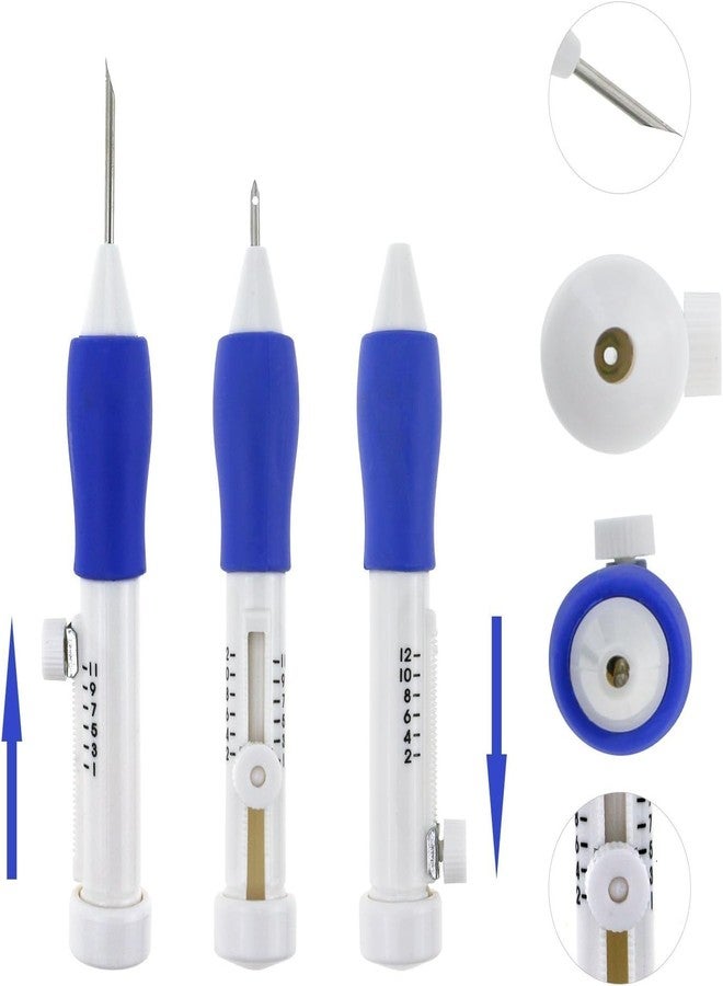 GEMSY Adjustable Punch Needle Embroidery Set with 3 Interchangeable Needles & Threaders | DIY Yarn, Thread, Sewing & Textile Crafts Tool Kit, Needlework Crafts - Image 4